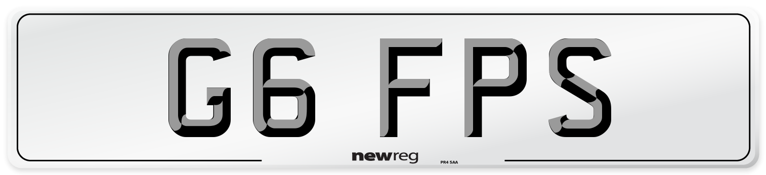 G6 FPS Front Number Plate