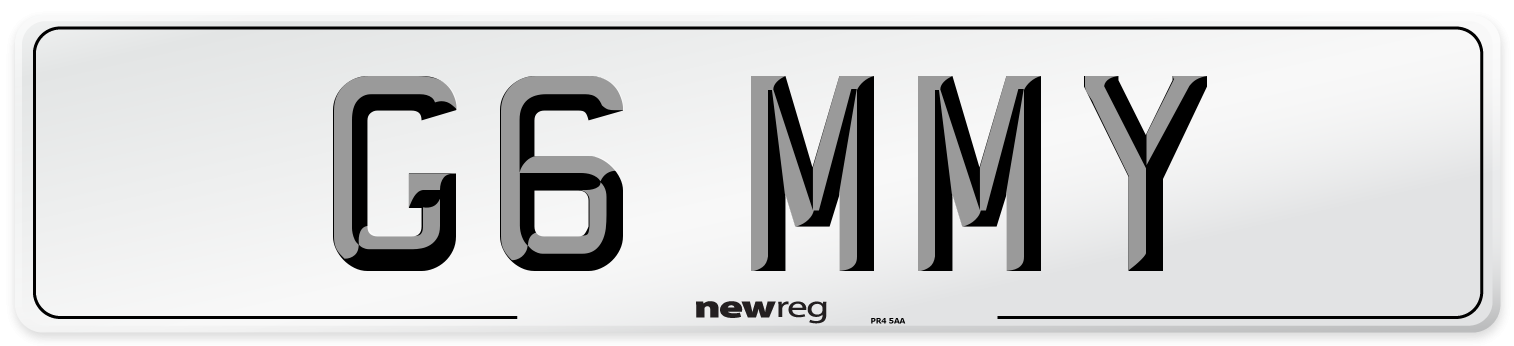 G6 MMY Front Number Plate