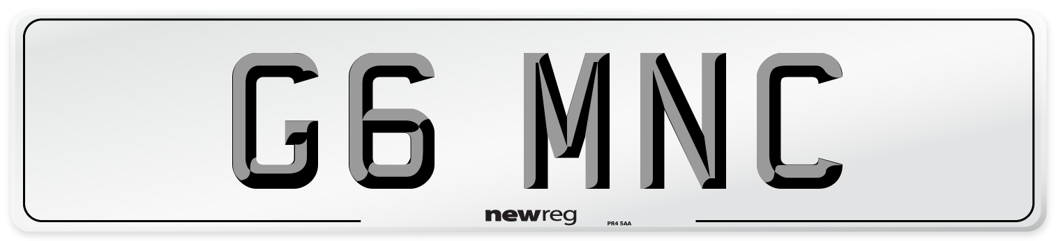 G6 MNC Front Number Plate
