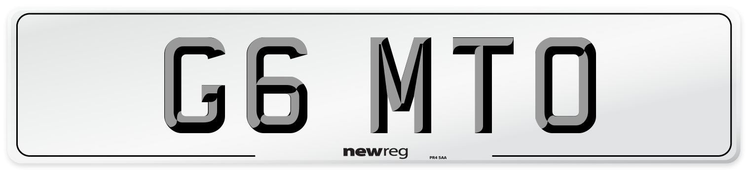 G6 MTO Front Number Plate