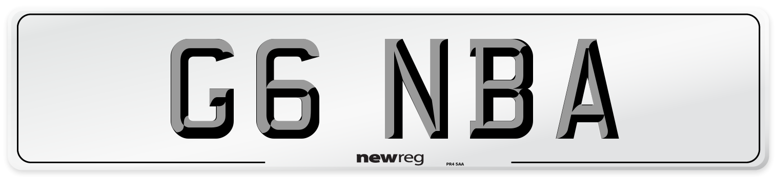 G6 NBA Front Number Plate