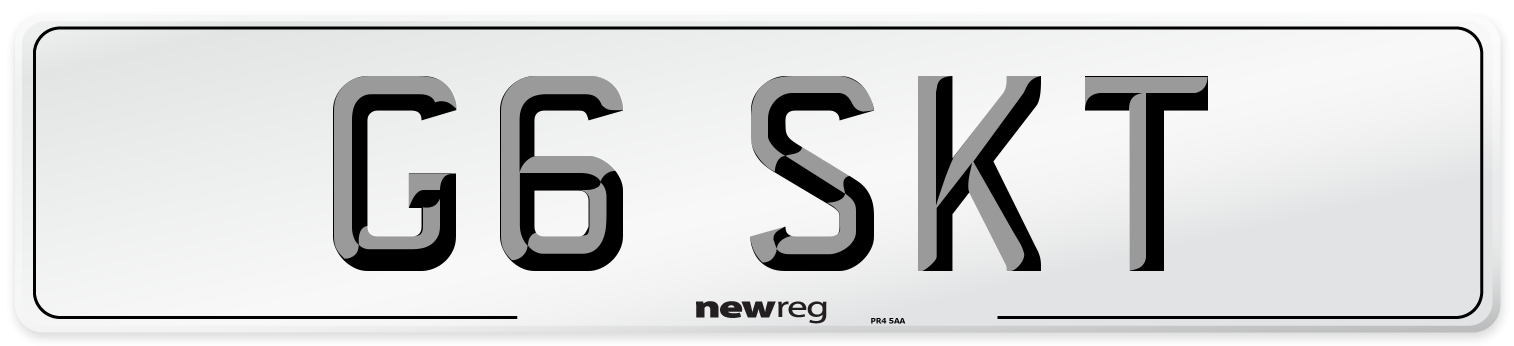 G6 SKT Front Number Plate