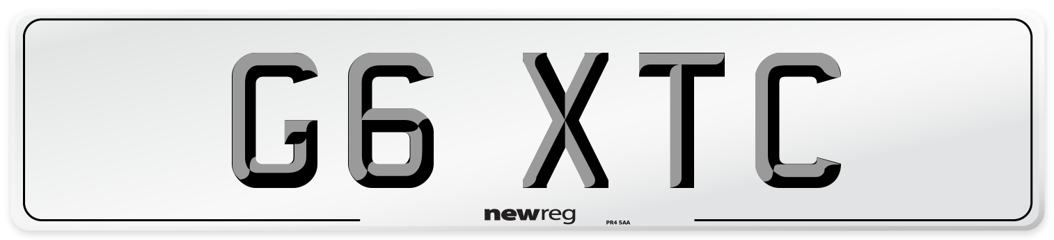G6 XTC Front Number Plate