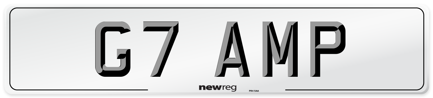 G7 AMP Front Number Plate