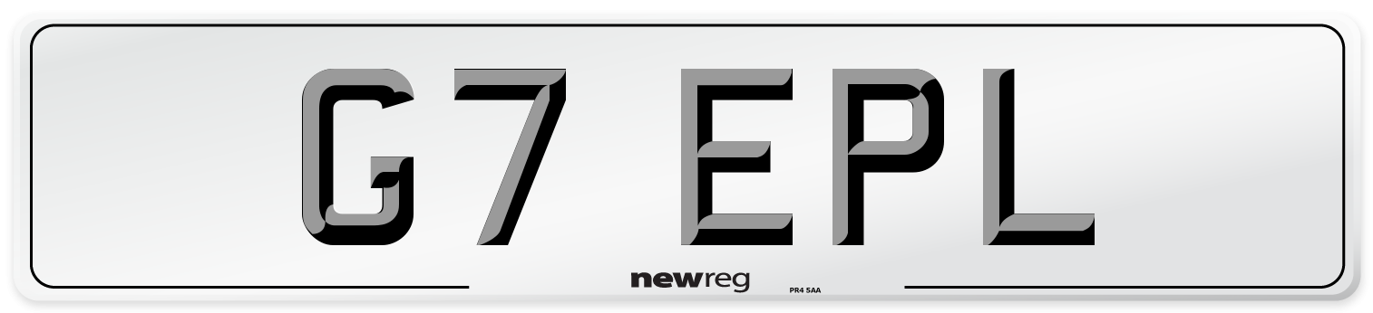 G7 EPL Front Number Plate