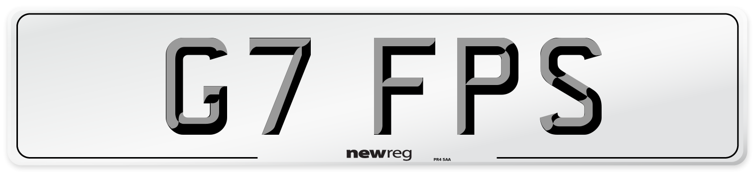 G7 FPS Front Number Plate