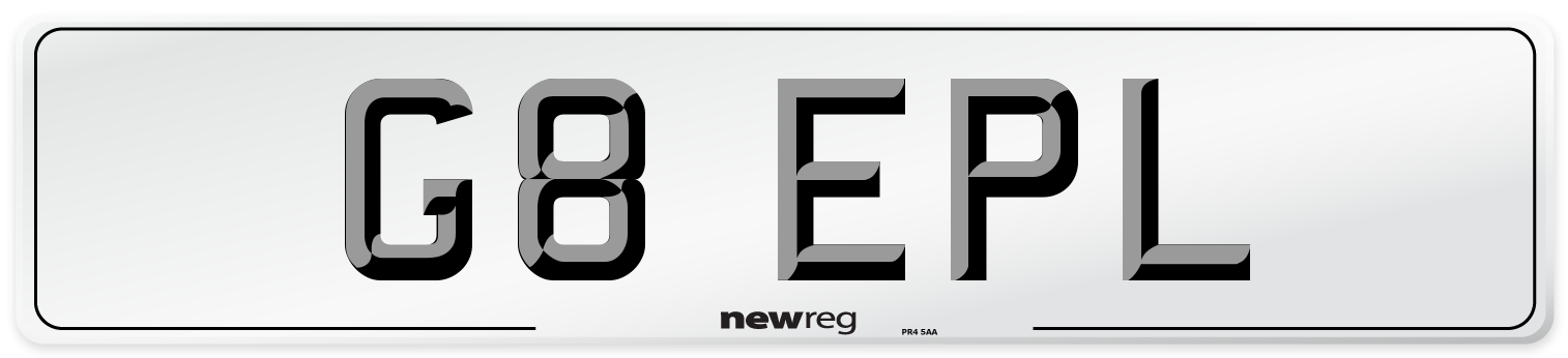 G8 EPL Front Number Plate