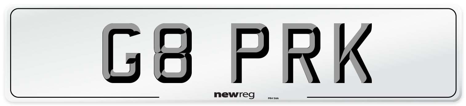 G8 PRK Front Number Plate