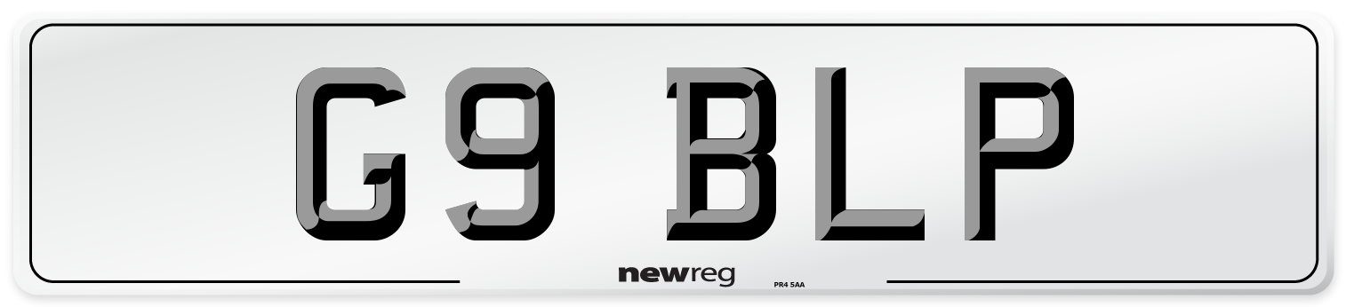 G9 BLP Front Number Plate