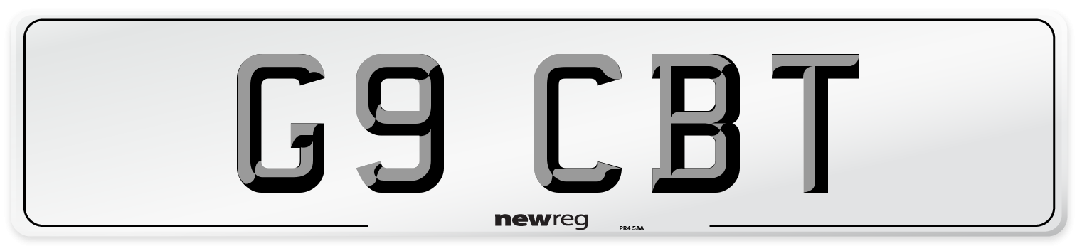 G9 CBT Front Number Plate