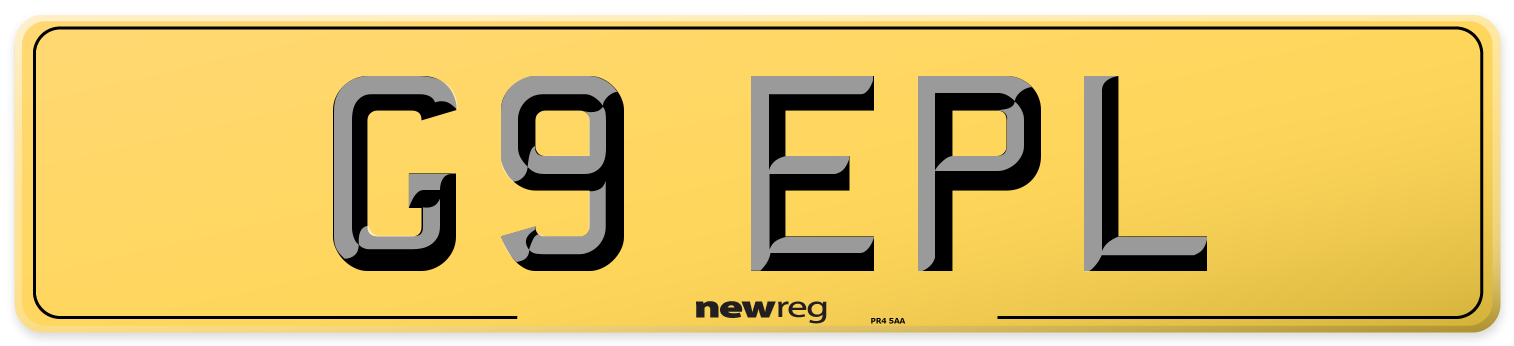 G9 EPL Rear Number Plate
