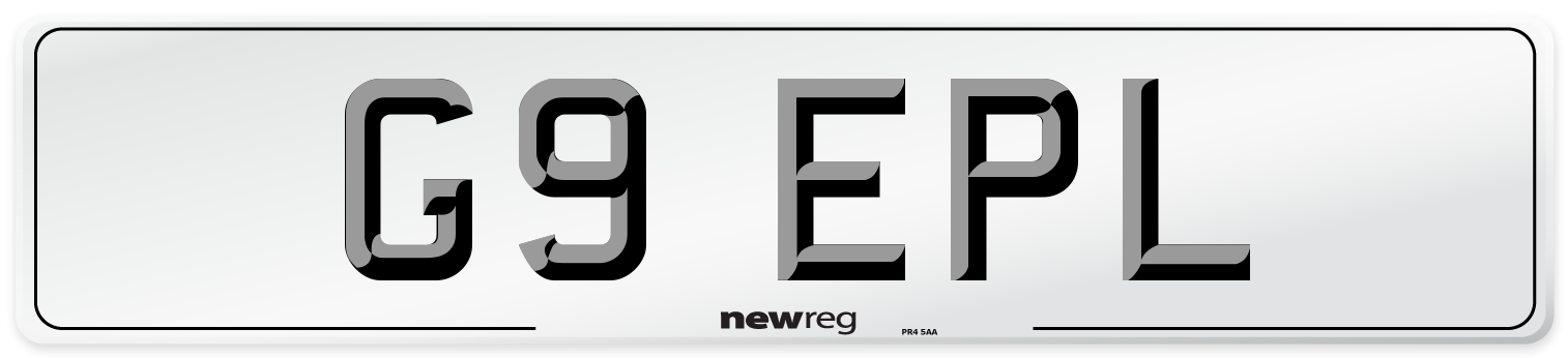 G9 EPL Front Number Plate