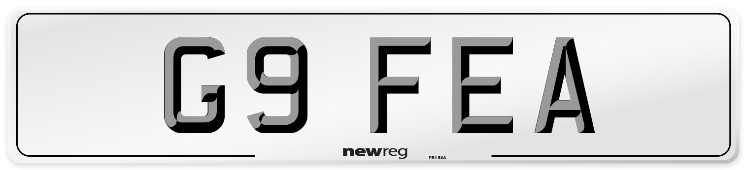 G9 FEA Front Number Plate