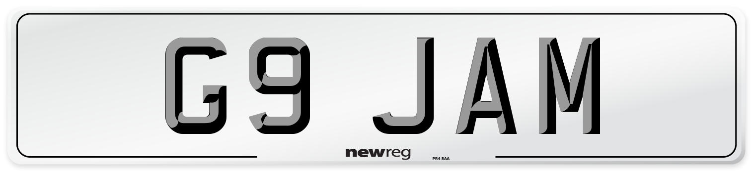 G9 JAM Front Number Plate
