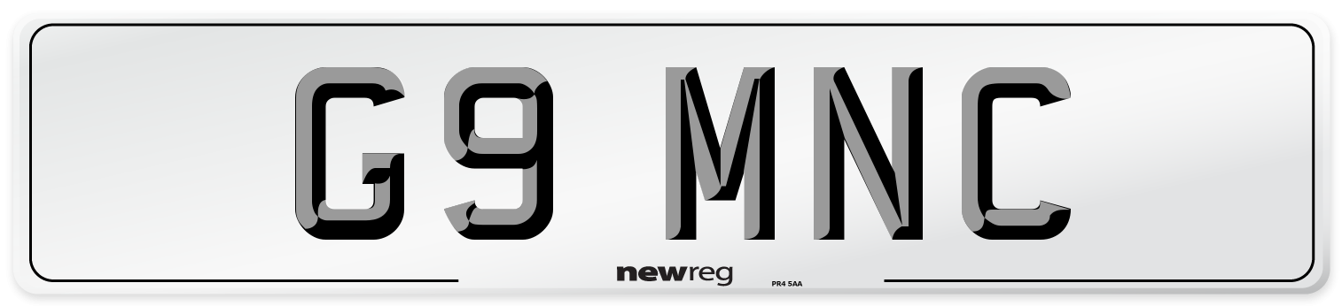 G9 MNC Front Number Plate
