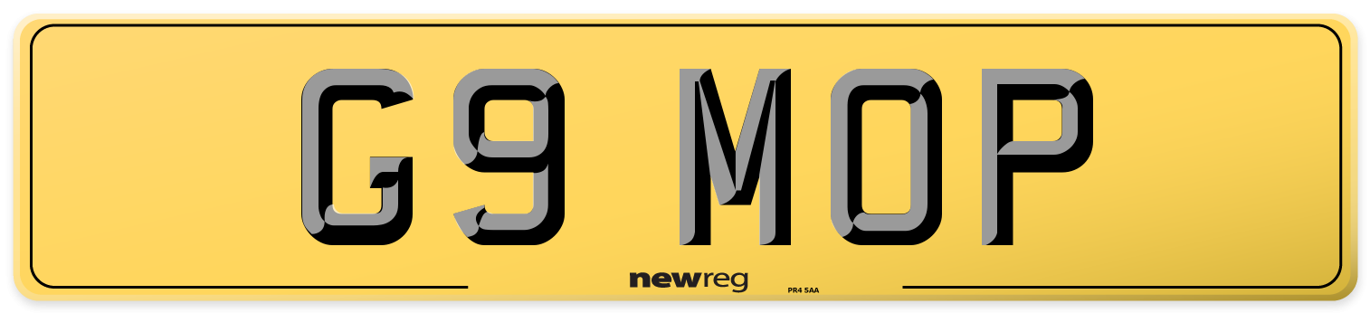G9 MOP Rear Number Plate