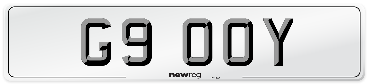 G9 OOY Front Number Plate