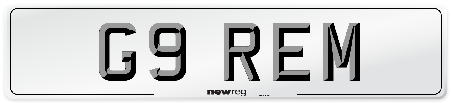 G9 REM Front Number Plate