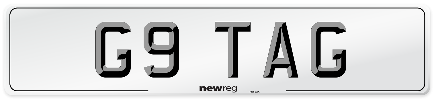 G9 TAG Front Number Plate