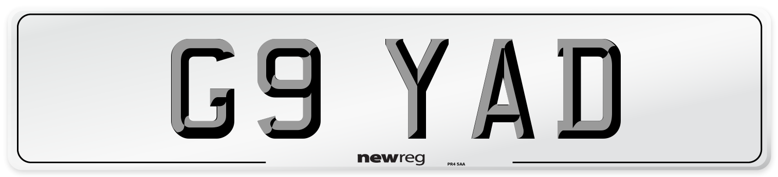 G9 YAD Front Number Plate