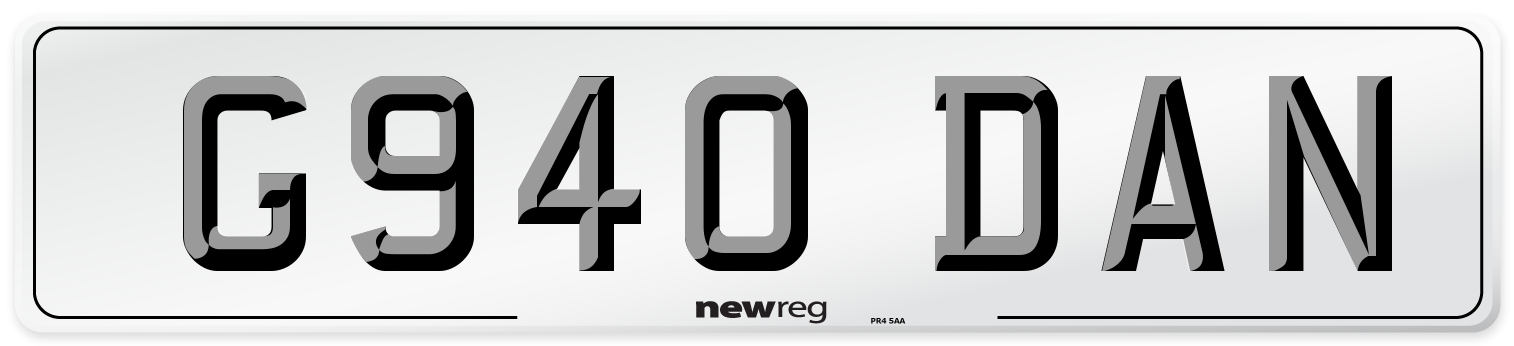 G940 DAN Front Number Plate