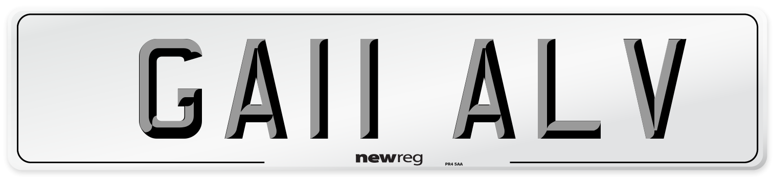 GA11 ALV Front Number Plate