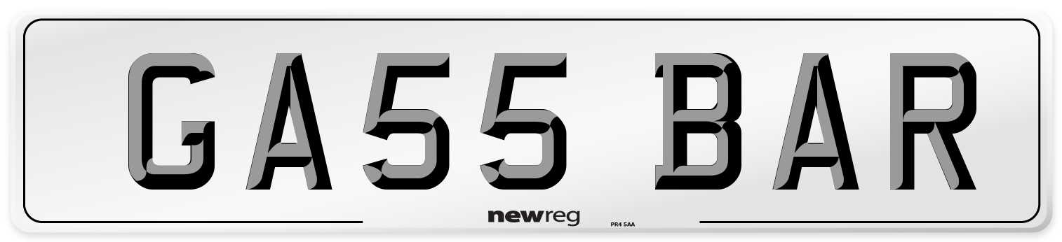 GA55 BAR Front Number Plate