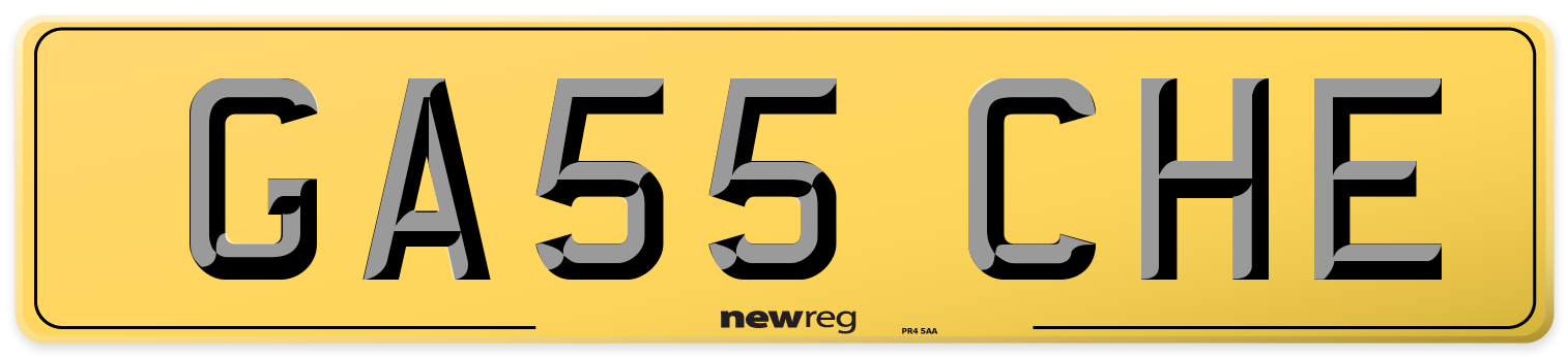 GA55 CHE Rear Number Plate