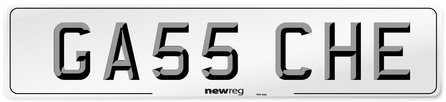 GA55 CHE Front Number Plate