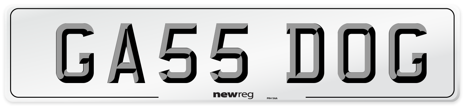 GA55 DOG Front Number Plate