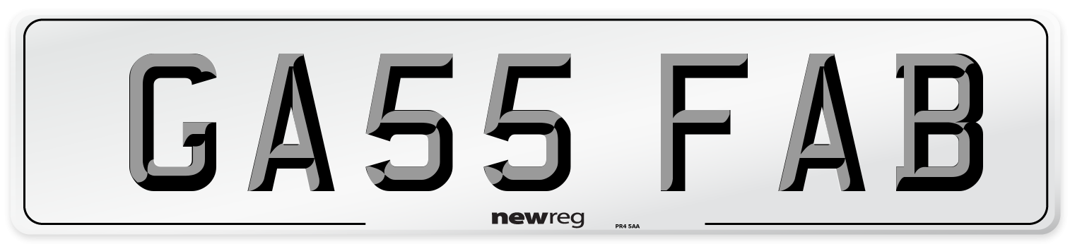 GA55 FAB Front Number Plate