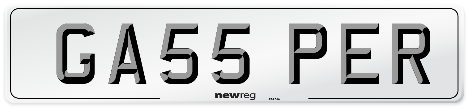 GA55 PER Front Number Plate