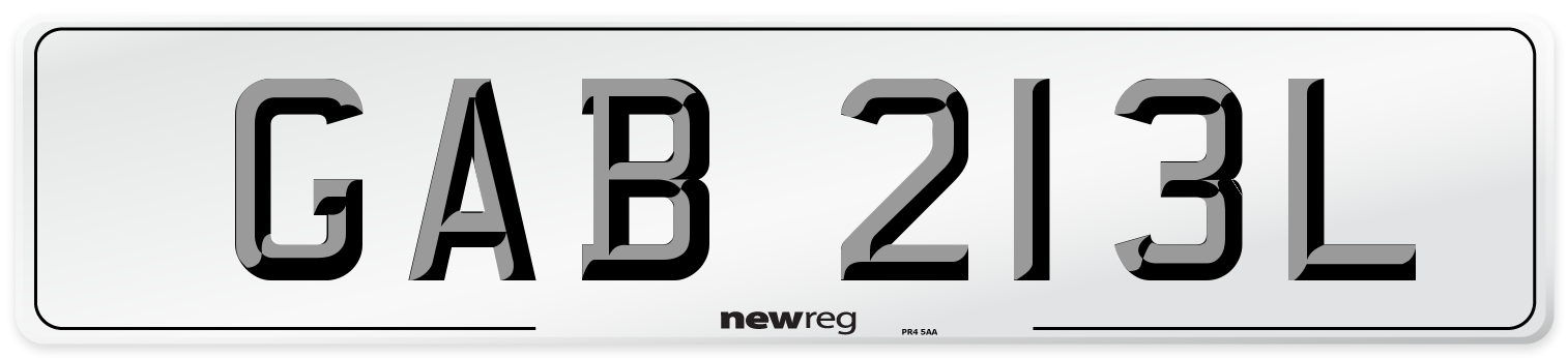 GAB 213L Front Number Plate
