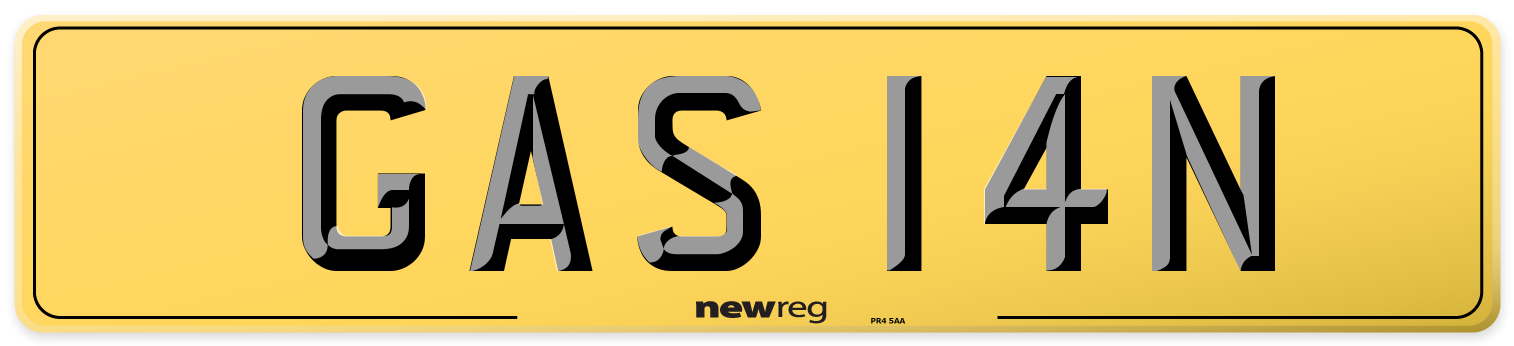 GAS 14N Rear Number Plate