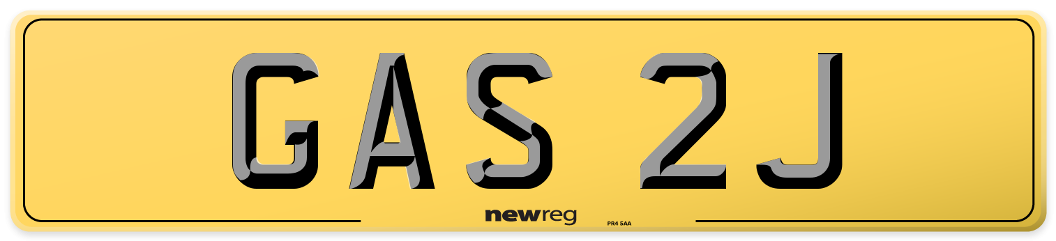 GAS 2J Rear Number Plate