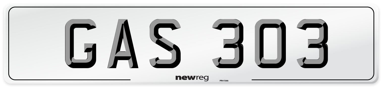 GAS 303 Front Number Plate