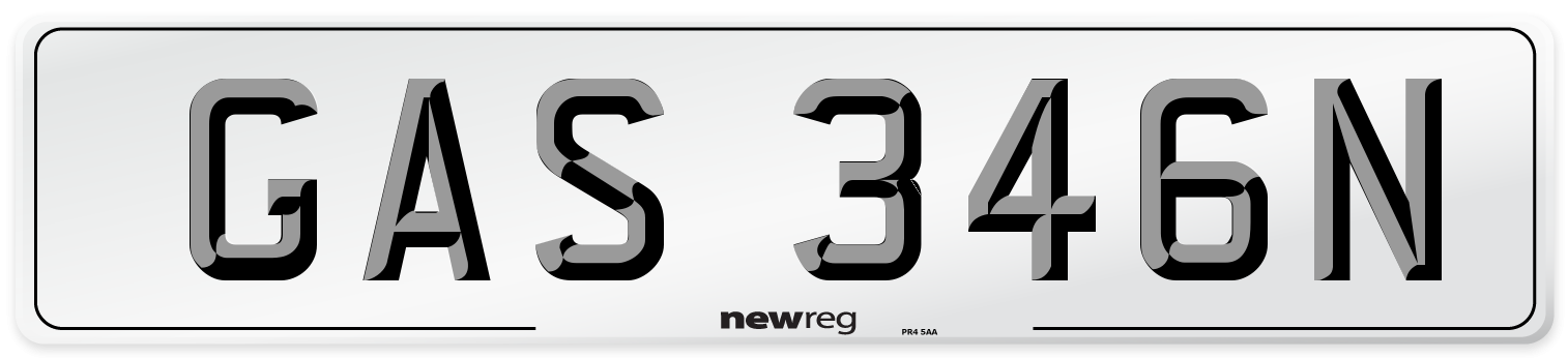 GAS 346N Front Number Plate