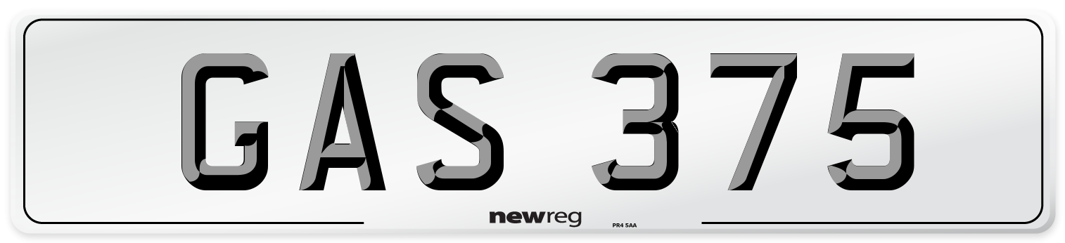 GAS 375 Front Number Plate
