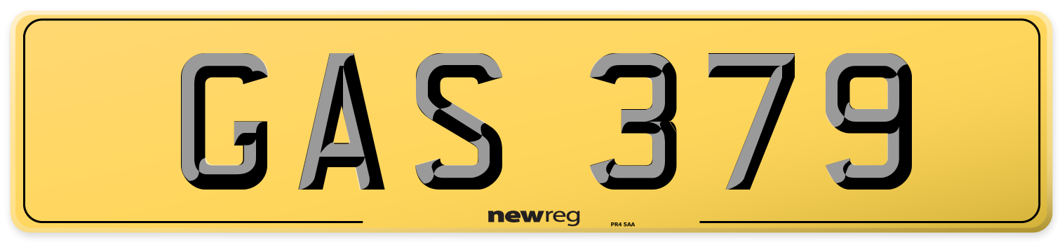 GAS 379 Rear Number Plate