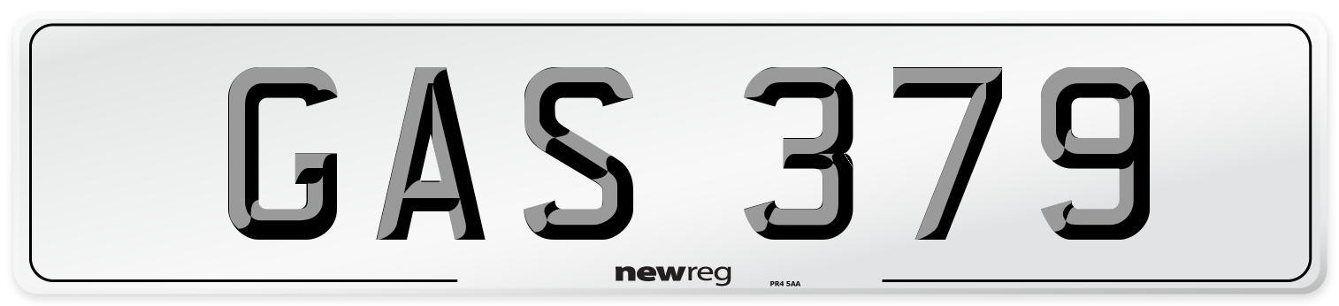 GAS 379 Front Number Plate