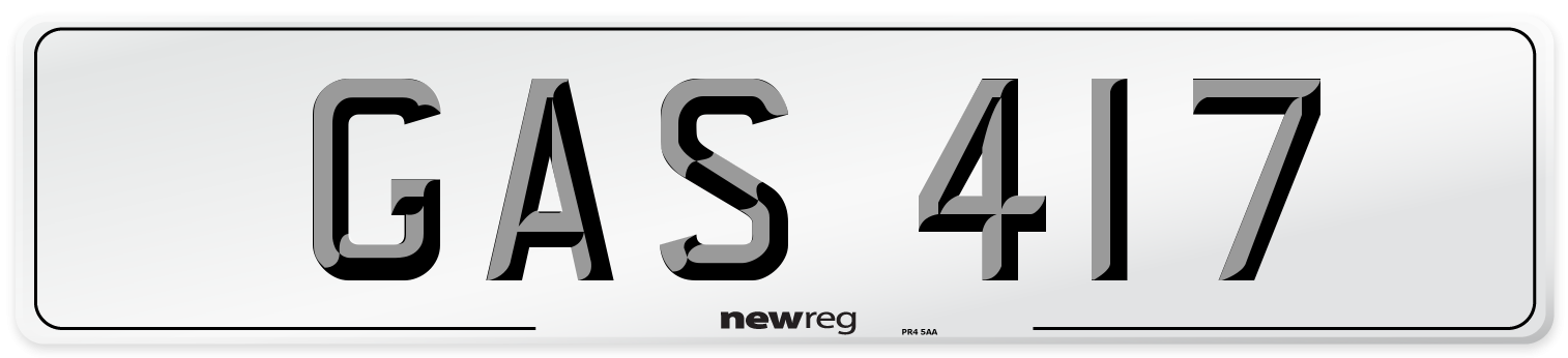 GAS 417 Front Number Plate
