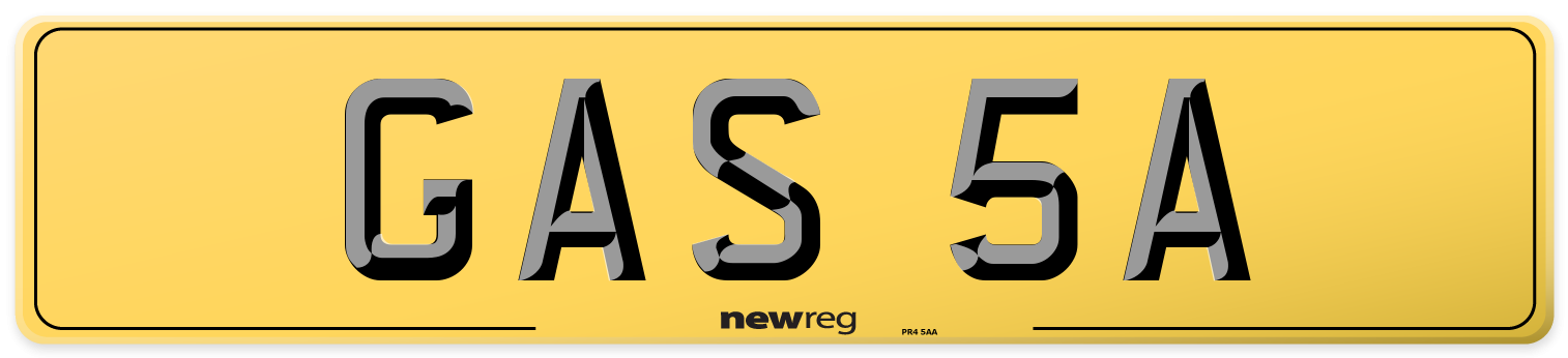 GAS 5A Rear Number Plate