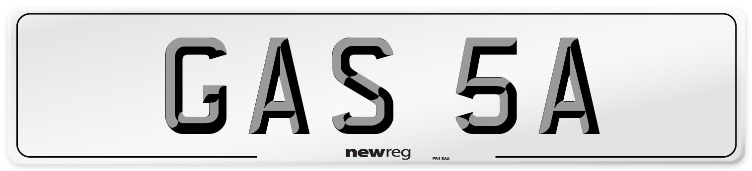 GAS 5A Front Number Plate