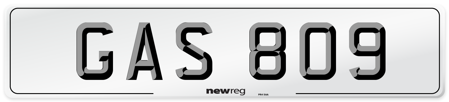 GAS 809 Front Number Plate