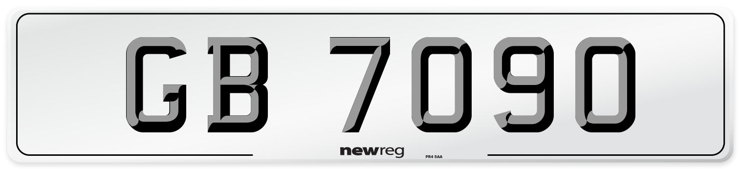 GB 7090 Front Number Plate