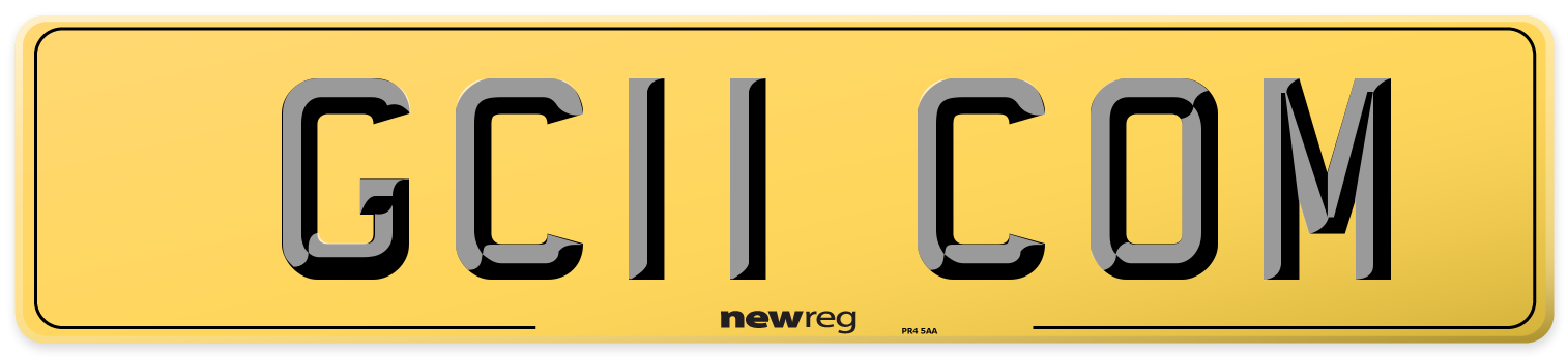 GC11 COM Rear Number Plate