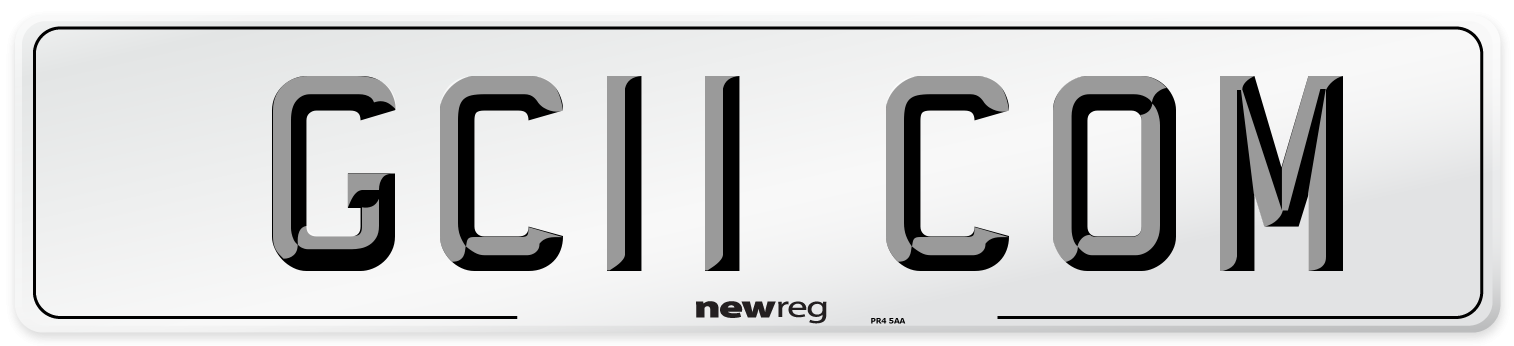 GC11 COM Front Number Plate