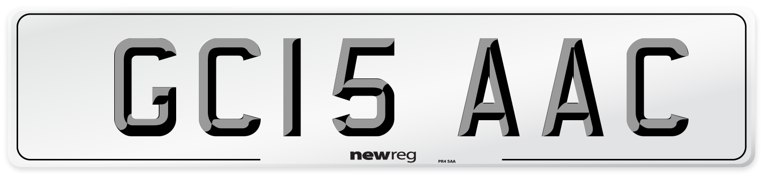 GC15 AAC Front Number Plate