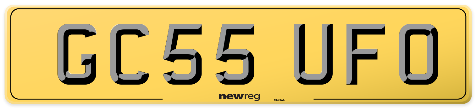 GC55 UFO Rear Number Plate