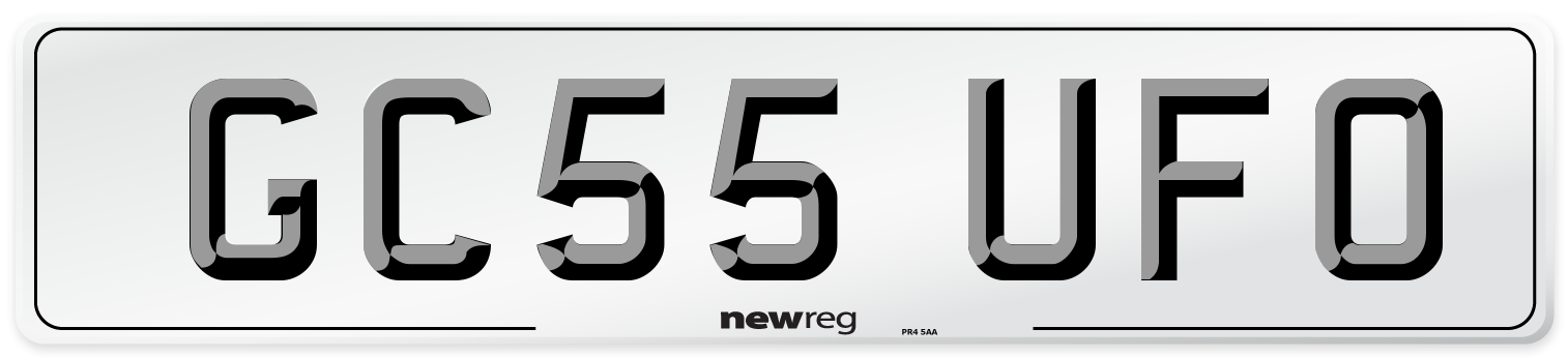GC55 UFO Front Number Plate
